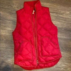 J crew red vest size XS